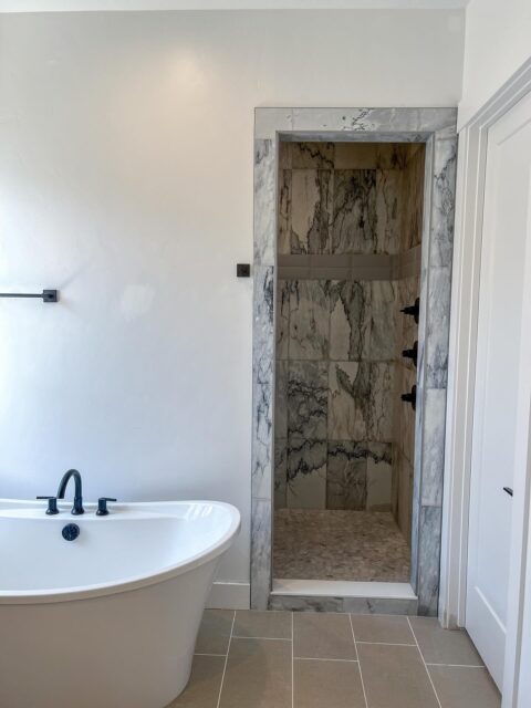 The entrance says it all ✨ 

#boisetile #boise #tile #boiseconstruction #boisetilecontractor #boisetileinstaller #shower #boiseremodel