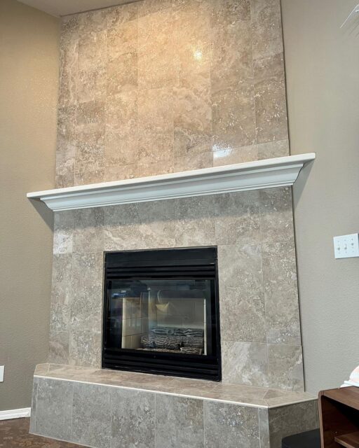 Some before after fireplace action!

#boise #tile #tiledesign #boisetilecontractor #fireplace #remodel #remodeling #boiseremodeler #boiserenovation