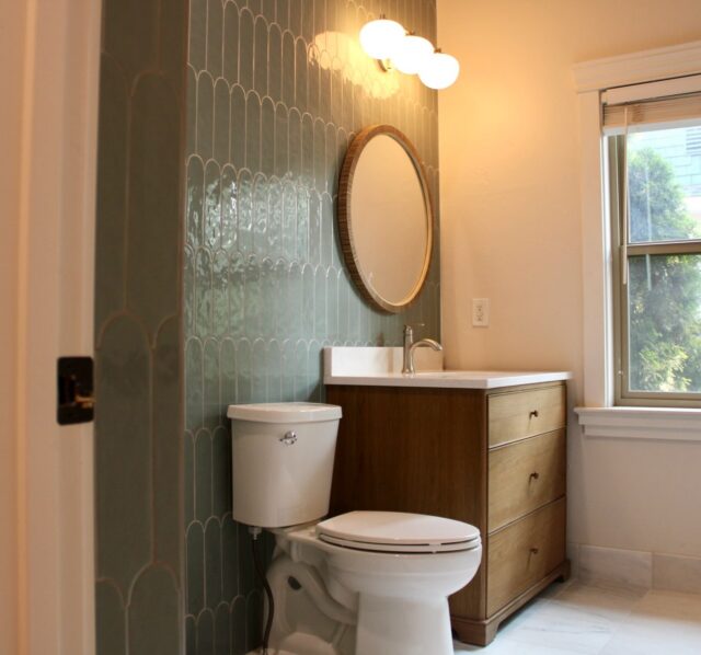 Just waiting for a glass install in this bathroom, love how it’s coming together!